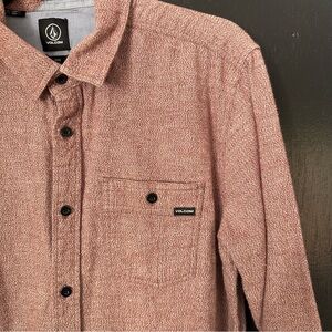 EUC Volcom Brushed Flannel Red Button-Up Shirt